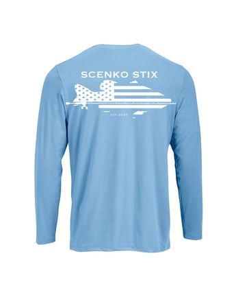 Baby Blue Long Sleeve Performance Shirt